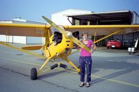 N3921B @ LZU - Piper J-3 at LZU with Owner's Daughter - by Thomas Fuller