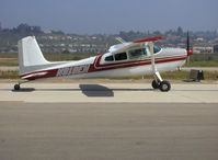 N919EH @ CMA - 1959 Cessna 182C SKYLANE, VERY RARELY SEEN taildragger conversion, Continental O-470-S 230 Hp, taxi - by Doug Robertson