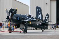 N7825C @ CMA - 1948 Grumman F8F-2 Bearcat being towed out of the CAF hangar. P&W R-2800-34W Double Wasp 2,200 Hp. - by Dean Heald