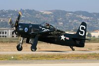 N7825C @ CMA - 1948 Grumman F8F-2 Bearcat taxiing out prior to her main act at the 2006 EAA Camarillo Airshow. - by Dean Heald