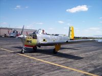 N8226E @ KJVL - Beech T-34B  First engine start in 25 years. Fresh overhauled IO-520BB installed. - by Mark Pasqualino