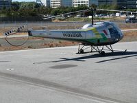 N918DK @ SQL - Colorful 1988 Enstrom F28F @ San Carlos Municipal Airport, CA - by Steve Nation