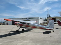 N4650B @ WVI - Port view of 1955 Cessna 180 @ Watsonville Municipal Airport, CA - by Steve Nation