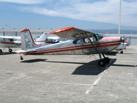N4650B @ SQL - Starboard view of 1955 Cessna 180 (reads - by Steve Nation
