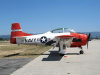 N752WW @ WVI - NAF Monterey T-28B BuAer 137752 (as NX752WW) @ Watsonville Municipal Airport, CA - by Steve Nation
