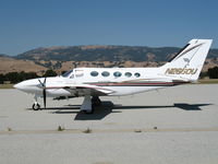 N2660U @ E16 - SJ Surgical Supply 1981 Cessna 421C in new colors @ South County Airport (San Martin), CA - by Steve Nation