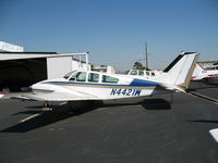 N4421W @ RHV - Cal Nice Air 1992 Beech 95-B55 @ Reid-Hillview Airport (San Jose), CA - by Steve Nation