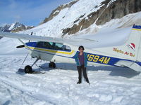 N1694M - glacier at the base of Mt. McKinley Alaska - by Ken Gibson