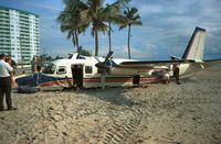 N541W - On the beach in Pompano Beach Fliorida, Oct 4 1970 - by L BIRCHARD