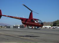 N435DE @ SZP - 2005 Robinson R44 RAVEN II, Lycoming IO540 derated to 245 Hp for takeoff 205 Hp continuous, takeoff turn - by Doug Robertson