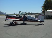 N224D @ SZP - 1996 Extra Flugzeugbau EA 300L AKROBAT, Lycoming IO-540-L1B5 300 Hp, suiting up parachutes worn - by Doug Robertson