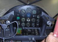 N273MD @ SZP - Dickenson Howard DGA-21 'FLYING D', panel with GPS Chart Plotter; transceiver & transponder not in yet. Thank you Bruce, for holding the light. - by Doug Robertson