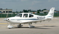 N295AR @ FRG - Cirrus doing a runup before taking 19 for departure. - by Stephen Amiaga