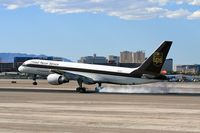 N414UP @ LAS - UPS N414UP (FLT UPS2912) from Louisville Int'l Standiford Field (KSDF) touching down on RWY 25L.