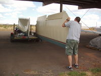 N85849 - Load'in her up on the trailer, Bisbee Az. to Mannford OK. - by Ken Kinsler