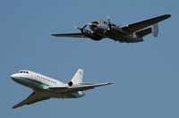 F-GMOE - Dassault-Breguet Falcon 2000 together with Dassault Flamant - by Volker Hilpert