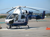 N411MA @ CRQ - Mercy Air 2001 MDD MD900 on standby @ McClellan-Palomar Airport, CA - by Steve Nation