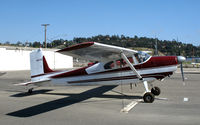 N9376C @ OKB - 1955 Cessna 180 visiting from Washington @ Oceanside Municipal Airport, CA - by Steve Nation