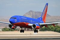 N238WN @ LAS - Southwest Airlines N238WN 35th Anniversary - Spreading the LUV (FLT SWA2891) from Ontario Int'l (KONT) landing on RWY 25L.