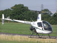 G-RSVP @ EGTR - Robinson R-22 lifting off at Elstree - by Simon Palmer