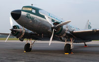 N101KC @ DAN - 'Rose' the 1943 Douglas DC3C at stopover in Danville Va. - by Richard T Davis