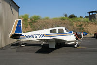 N6837N @ L18 - 1968 Mooney M20C minus cowl @ Fallbrook Community Airpark Airport, CA - by Steve Nation