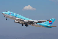HL7490 @ LAX - Korean Air HL7490 (747-4B5) -FLT KAL18 - climbing out from RWY 25R enroute to Seoul, Korea (Incheon International Airport - RKSI).