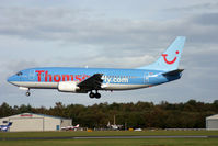 G-THOF @ BOH - THOMSONFLY 737 - by barry quince