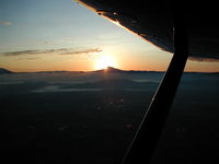 N6863A - Sunrise over Mt. Adams, Wa. enroute to EAA Arlington - by Dean Zinter