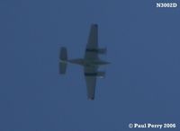 N3002D - A Seneca winging northward over Ahoskie, at about 8000AGL - by Paul Perry