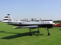 G-BXAK @ EGBK - Yakovlev Yak-52 in the static display at Sywell - by Simon Palmer