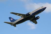 N336UA @ ROC - departing r/w 22