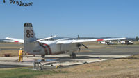 N425DF @ STS - Grass Valley-based CDF S-2T Tanker #89 with Joe Satrapa at the controls idling on ramp while being loaded with retardent at tanker base at Sonoma County Airport, CA - by Steve Nation