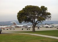 N6706Y @ CMA - 1979 Beech 76 DUCHESS, two Lycoming O&VO-360 180 Hp, counter-rotating props, large T-tail; bonded, honeycomb structural technology in 4-place airframe - by Doug Robertson