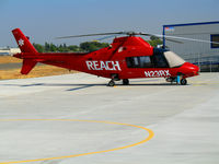 N23RX @ MYV - REACH 1981 Augusta 109 on alert pad @ Yuba County Airport (Marysville), CA - by Steve Nation
