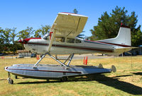 N6XS - float-equipped Cessna A185E attending Clear Lake Splash-in @ Natural High School seaplane ramp, Lakeport, CA - by Steve Nation