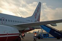 D-ABBT @ PMI - Beautiful sunrise in Palma de Mallorca - by Micha Lueck