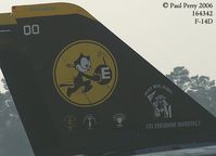 164342 @ NTU - The proud tail of VF-31's birds.  So long Grumman Felix.