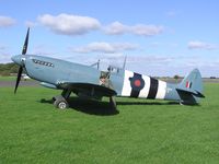 G-MKXI @ EGBT - Spitfire on a flying visit to Turweston - by Simon Palmer