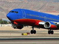 N687SW @ KLAS - Southwest Airlines / 1986 Boeing 737-3Q8 / What a cruddy photo but one I need for my collection. - by SkyNevada - Brad Campbell