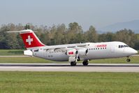 HB-IXU @ BSL - landing on runway 16 - by eap_spotter