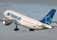 C-GLAT @ EGCC - Transat A310 lifting off - by Kevin Murphy