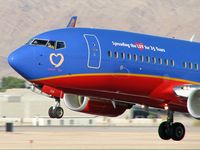 N238WN @ KLAS - Southwest Airlines - 'Spreading the Luv for 35 Years' / 2005 Boeing 737-7H4 - by Brad Campbell