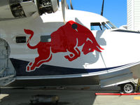 N29853 @ STS - CLOSE-UP RED BULL logo on nose of 1951 Grumman HU-16E (ex USCG 17246) under rebuild @ Sonoma County Airport (Santa Rosa), CA - by Steve Nation