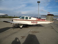 N8HB @ AJO - 1955 beech F35 Bonanza @ Corona Municipal Airport, CA - by Steve Nation