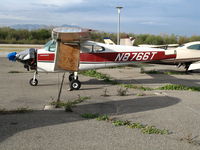 N8766T @ AJO - Derelict 1960 Cessna 182C @ Corona Municipal Airport, CA - by Steve Nation