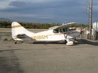 N6168M @ AJO - 1948 Stinson 108-3 @ Corona Municipal Airport, CA - by Steve Nation