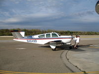 N4649D @ AJO - 1956 Beech G35 stopping for gas @ Corona Municipal Airport, CA - by Steve Nation