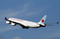 C-FYLC @ LHR - Air Canada Airbus A340 departing London Heathrow - by Mark Giddens