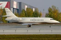 VP-CJA @ VIE - Falcon 2000 Gerhard Berger, First picture of my son.